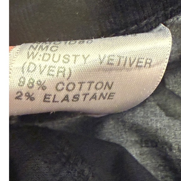 AG Jeans Kora High Rise Wide Leg Corduroy Pants Black Dusty Vetiver Size 4 (26) - Picture 6 of 7